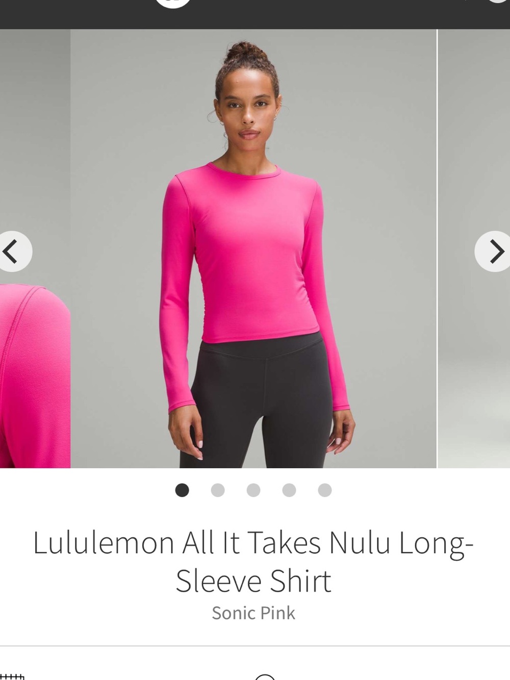 Lululemon All It Takes longsleeve in Sonic Pink, NWT
